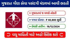 GSSSB Junior Nirikshak Bharti 2024