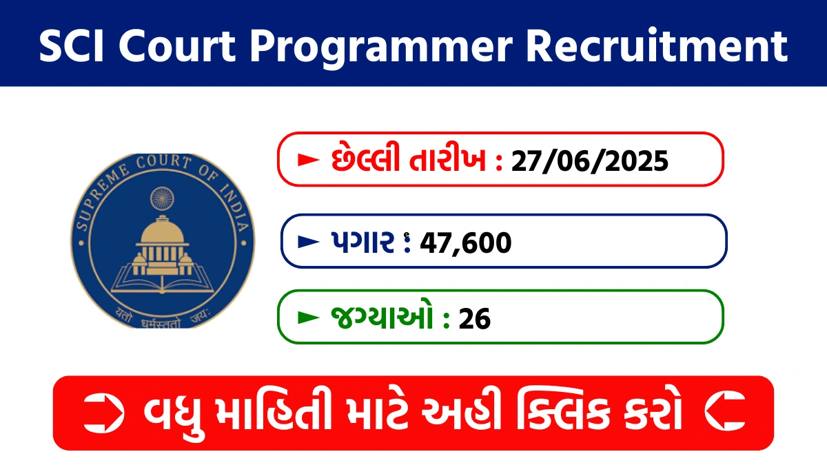 SCI Court Programmer Recruitment 2025
