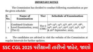 SSC CGL 2025 Exam Date Out